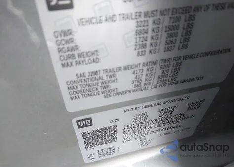 2025 GMC Sierra 1500 4Wd Short Box Slt from USA, damaged, VIN 1GTUUDED2SZ159450